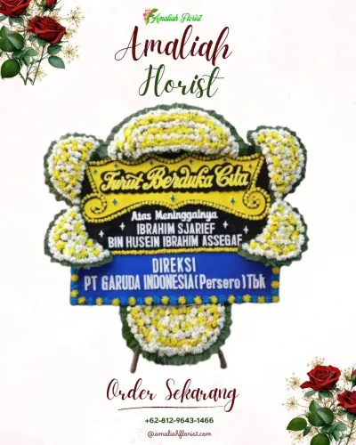 Papan Bunga Duka di Yayasan Kematian Eko Mandiri (rumah Duka)