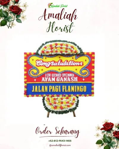 Bunga Papan Congratulation di Yayasan Kematian Eko Mandiri (rumah Duka)